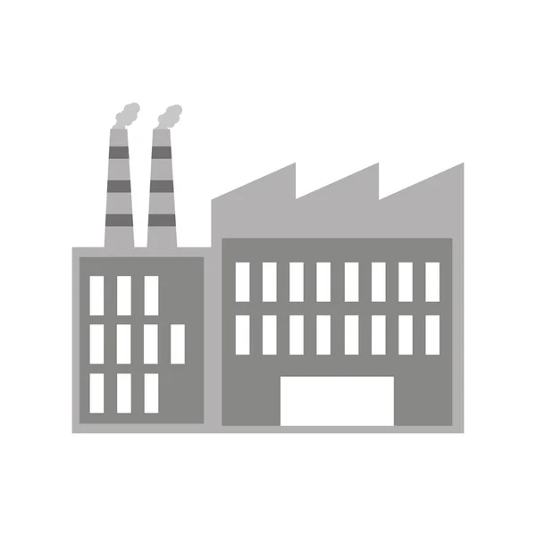 Construção de fábrica ícone isolado — Vetor de Stock
