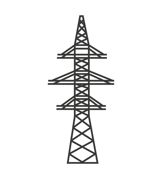 Icona isolata torre di energia — Vettoriale Stock