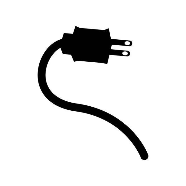 Drahtseil Energie Stecker Symbol — Stockvektor