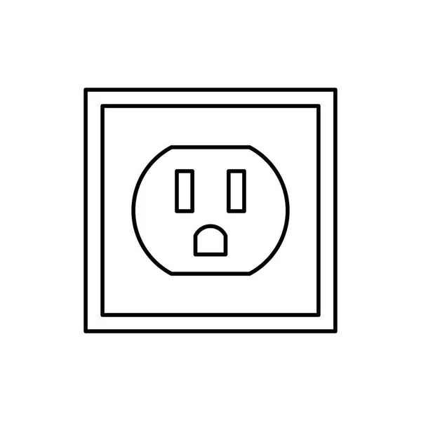 Socket energie geïsoleerde pictogram — Stockvector