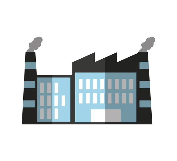 Edificio de fábrica icono aislado — Vector de stock