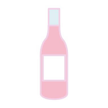 Şişe cam içki izole kutsal kişilerin resmi