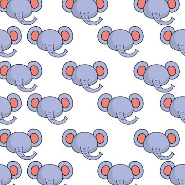 sevimli fil kawaii karakter