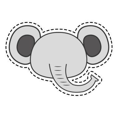 sevimli fil kawaii karakter