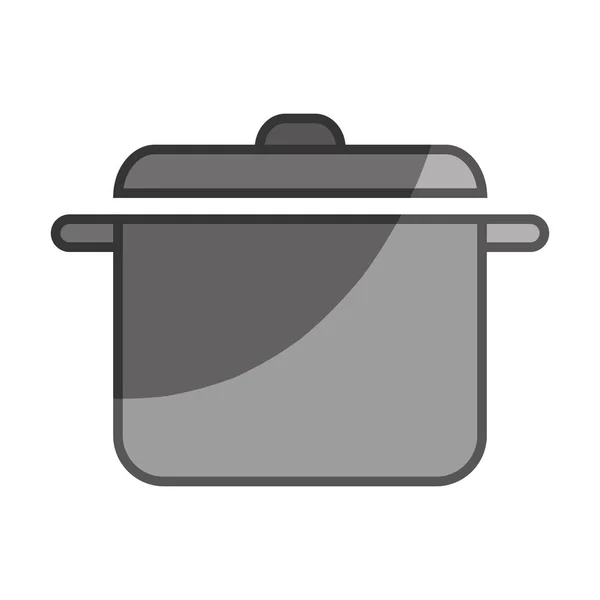 Kitchen pot flat icon — Stock Vector