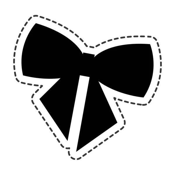 Happy merry christmas bow ribbon card — Stock Vector