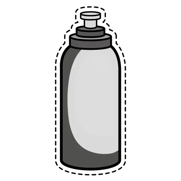 Acqua bottiglia palestra isolato icona — Vettoriale Stock