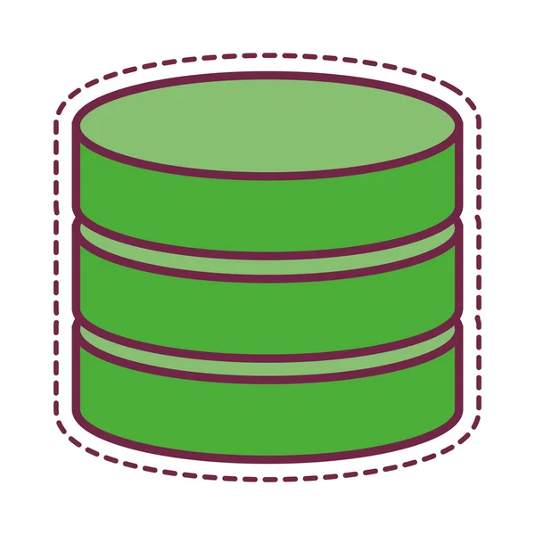 Izolované ikona disku datového centra — Stockový vektor