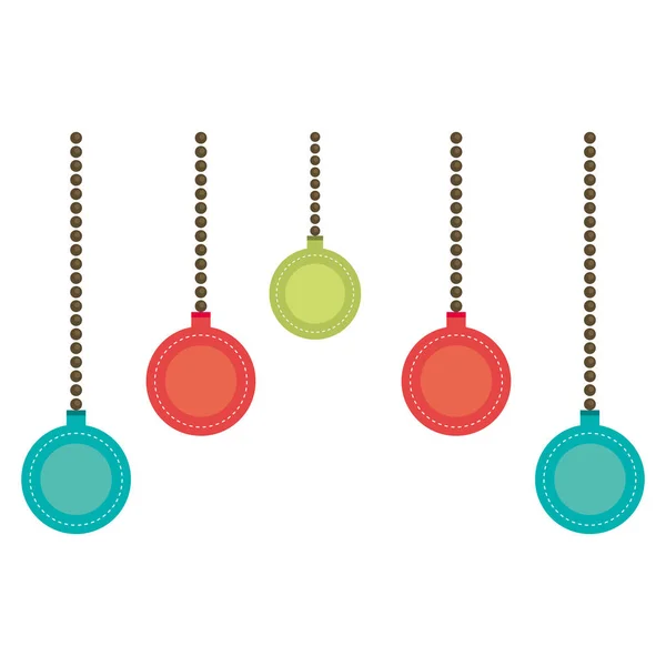 Joyeuse carte de boule de Noël — Image vectorielle