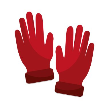 Kış eldiven elbise simgesi