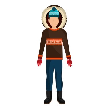 kişinin karakteri ile kış giysileri