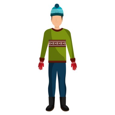 kişinin karakteri ile kış giysileri