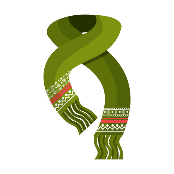 winter scarf clothes icon