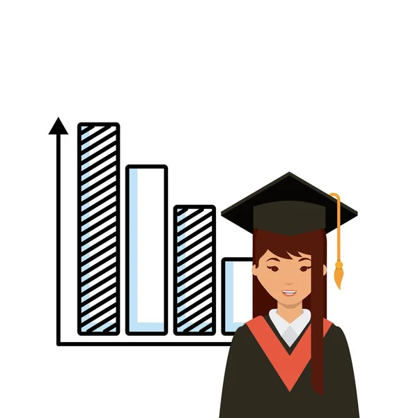Conception de diplôme universitaire — Image vectorielle