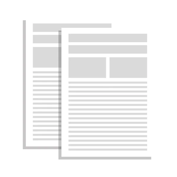 Papier document bestand geïsoleerde pictogram — Stockvector