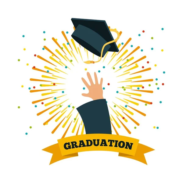 Academic graduation design — Stock Vector