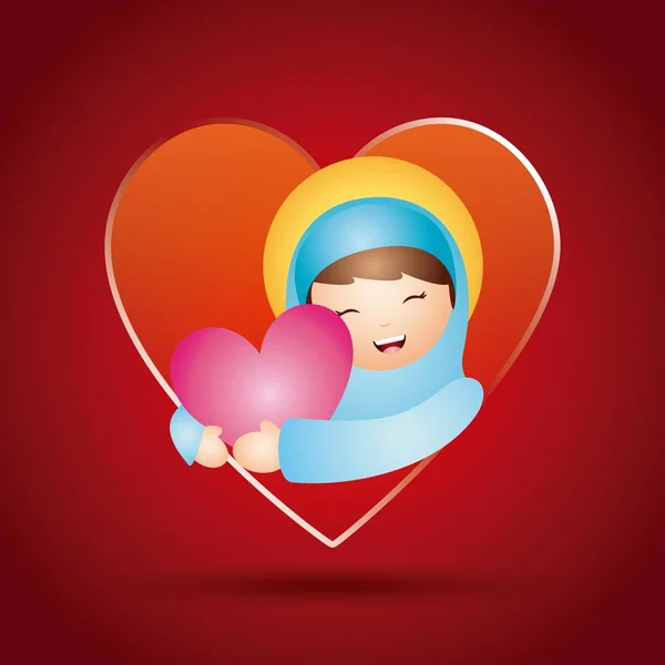 Design d'amour catholique — Image vectorielle