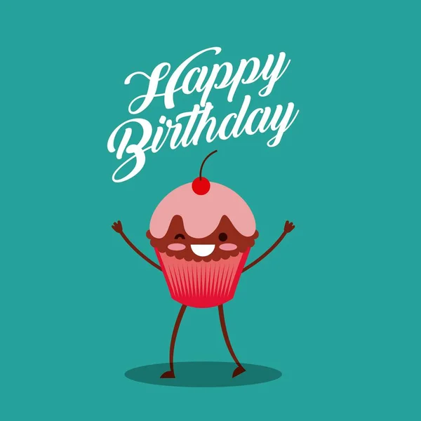 Tarjeta de cumpleaños feliz — Vector de stock