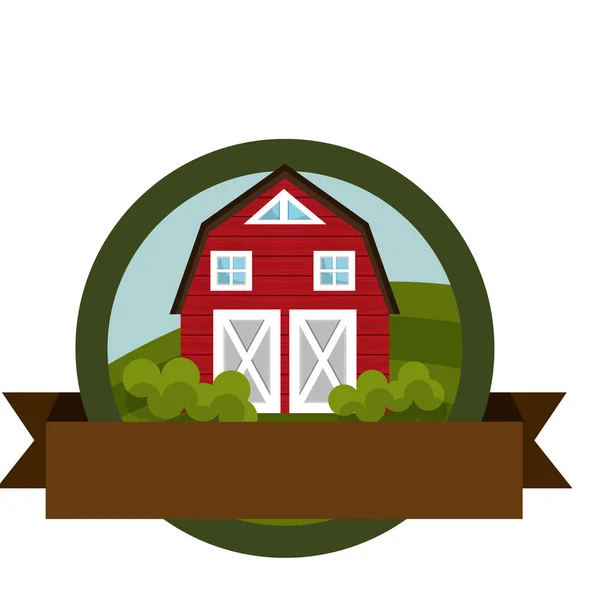 Emblema del producto agrícola estable — Vector de stock