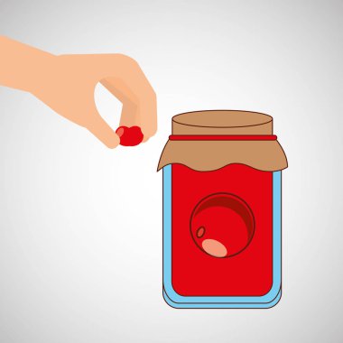 kiraz kavanoz reçel el koyar