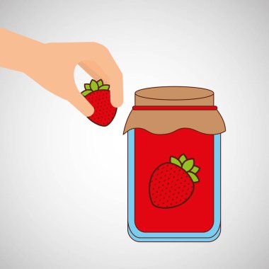 çilek kavanoz reçel el koyar