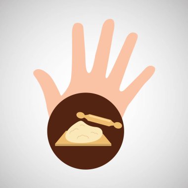 el ve hamur rulo ekmek