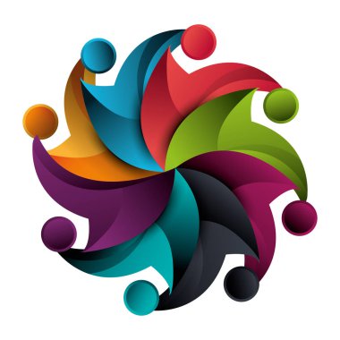 insanlar siluet ekip çalışması simgesi