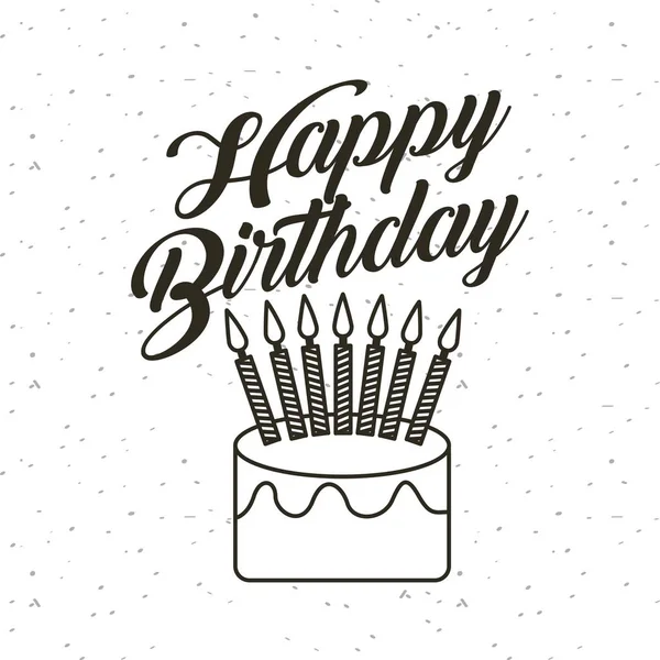 Tarjeta de cumpleaños feliz — Vector de stock