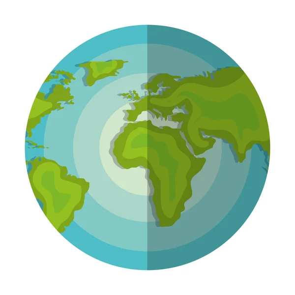 세계 행성 지구 고립 아이콘 — 스톡 벡터