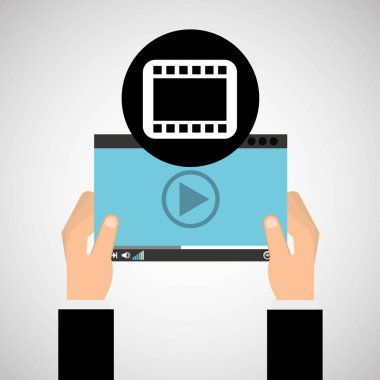 dijital oyuncu şerit film el tutar