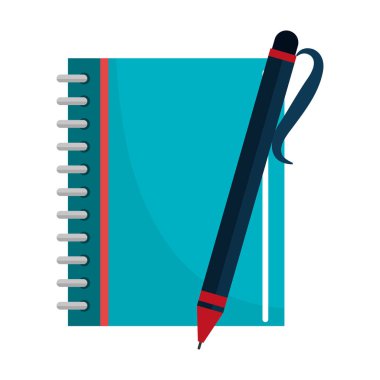 dizüstü okul ile izole kalem simgesi