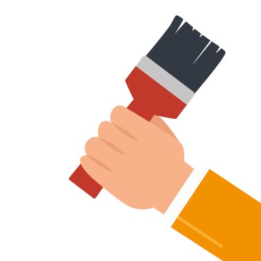 el fırça simgesi ile insan