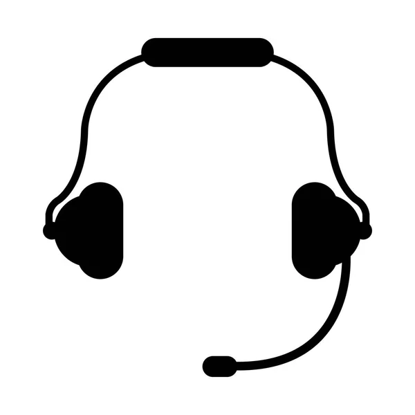 Headset audio device icon — Stock Vector