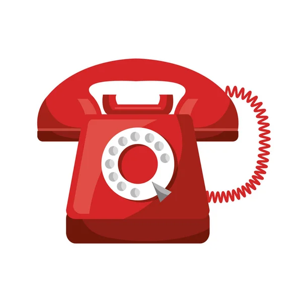 Telephone service isolated icon — Stock Vector