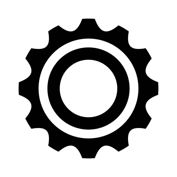 Gear setting isolated icon — Stock Vector