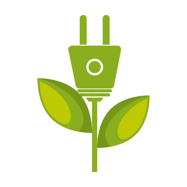 Energy plug isolated icon — Stock Vector