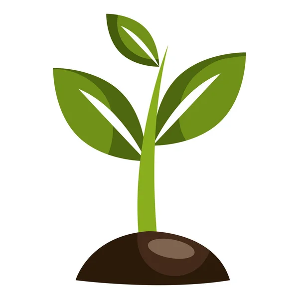 Simbol ekologi tanaman berdaun - Stok Vektor