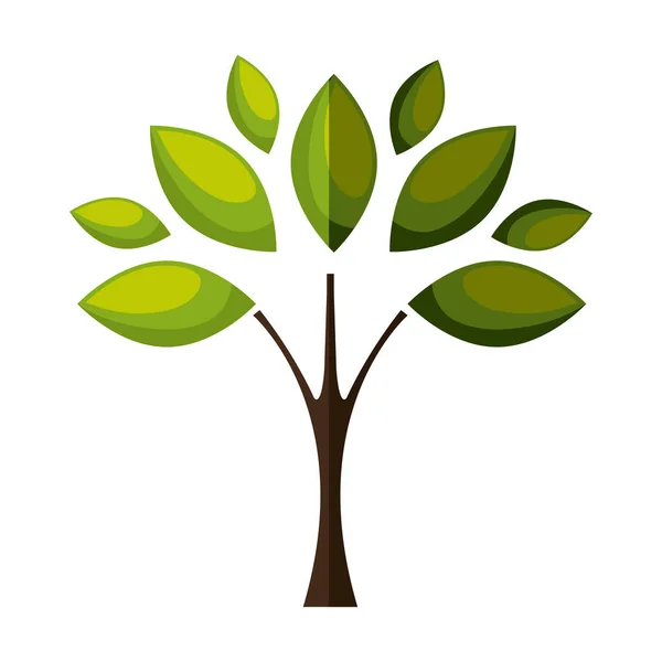 Bladeren van de plant ecologie symbool — Stockvector