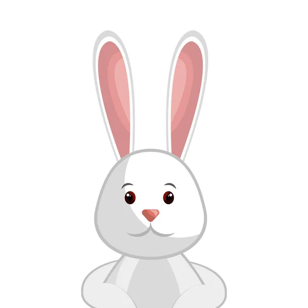 Cute rabbit easter character — Stock Vector