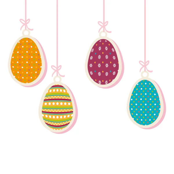 Pascua huevo pintura decoración — Vector de stock