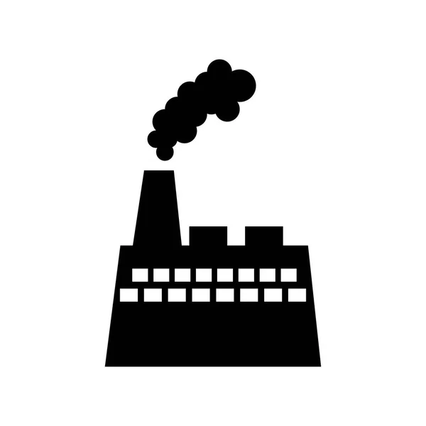 Industrie fabriek gebouw pictogram — Stockvector