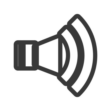 hoparlör klasik sembolü izole simgesi