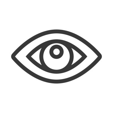 göz simgesi izole simgesini