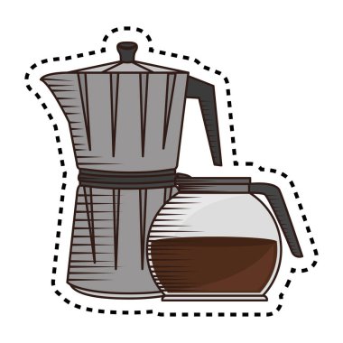 lezzetli kahve çaydanlık simgesi