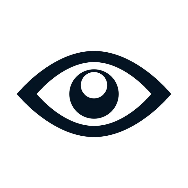 Символ глаза изолированный значок — стоковый вектор