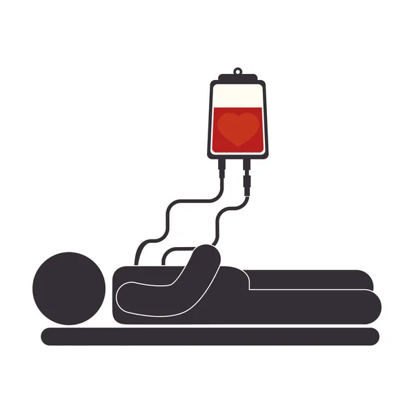 Blood donation isolated icon — Stock Vector