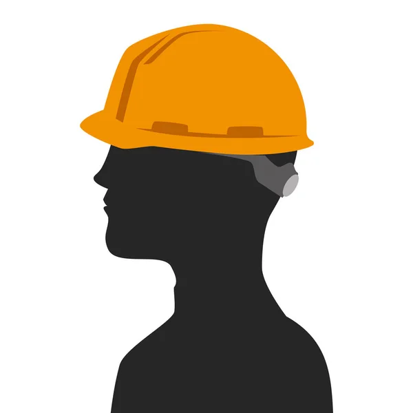 Ikona na białym tle profil Builder — Wektor stockowy