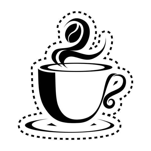 Taza de café bebida aislado icono — Vector de stock