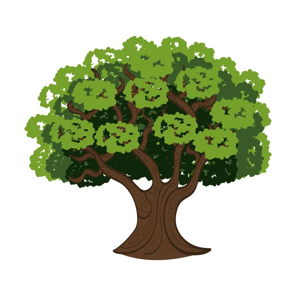 Árbol planta aislado icono — Vector de stock