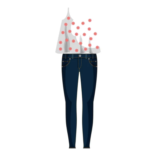 Moda mujer icono de ropa — Vector de stock